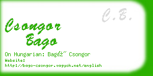 csongor bago business card